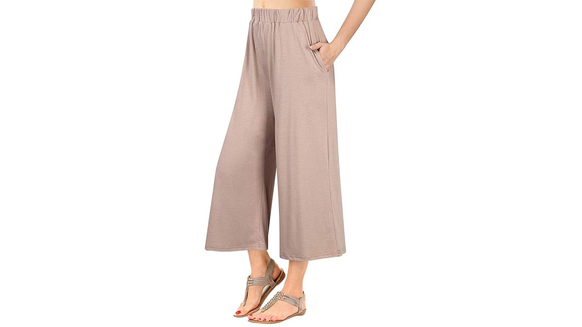 GlorySunshine Women’s Elastic Waist Palazzo Wide Leg Pants