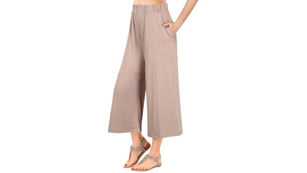 GlorySunshine Women’s Elastic Waist Palazzo Wide Leg Pants