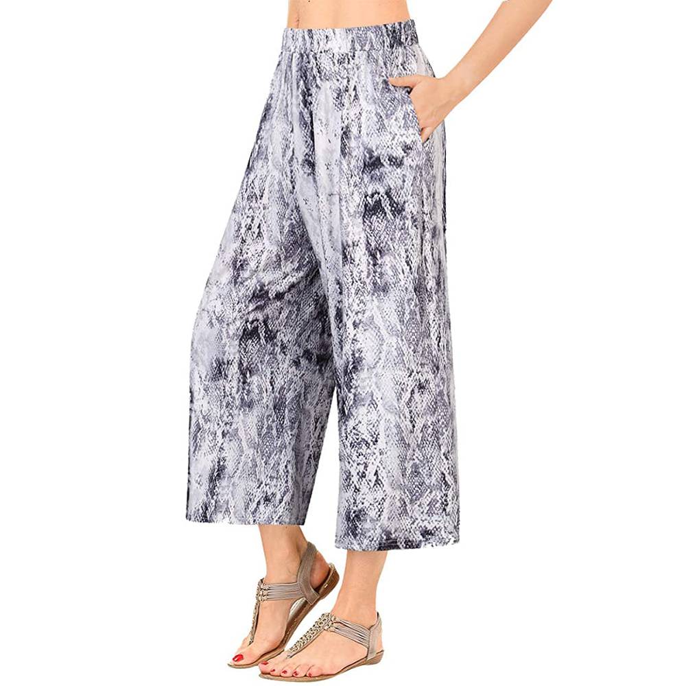 GlorySunshine Women’s Elastic Waist Palazzo Wide Leg Pants