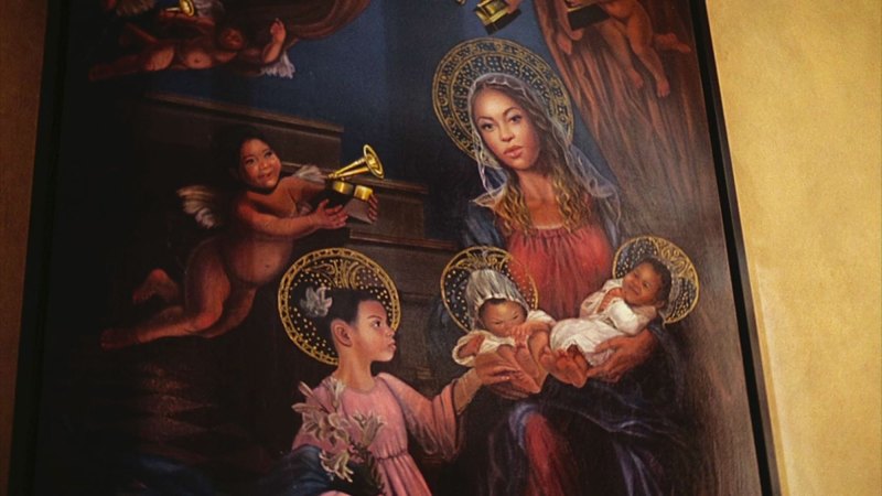 Portrait of Beyonce Blue Ivy Carter Sir and Rumi in Black Is King All the Times Beyonce Kids Blue Ivy Sir and Rumi Appeared in Black Is King Visual Album
