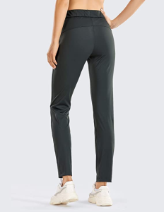 CRZ YOGA Women's Stretch Lounge Sweatpants (Olive Grey)