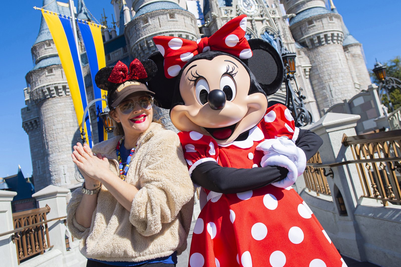 Drew Barrymore Celebs Visit Disney Theme Parks