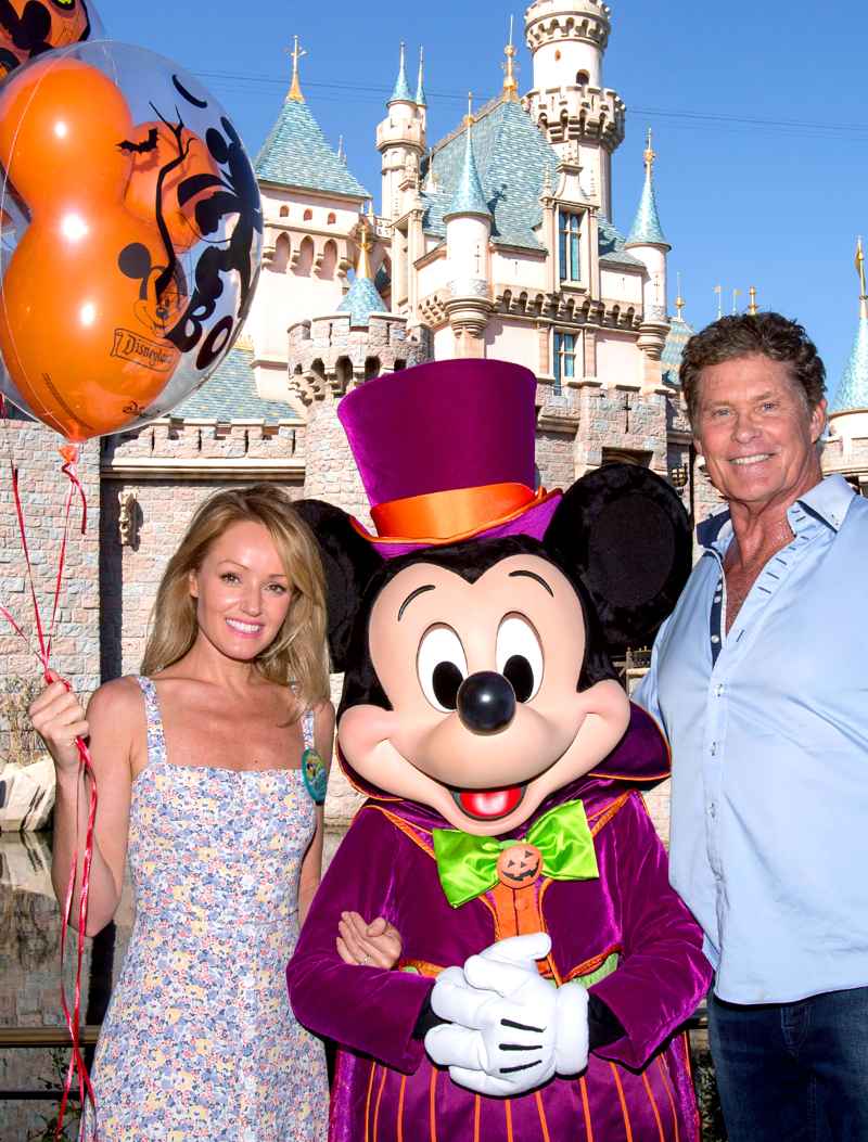 Hayley Roberts and David Hasselhoff Celebs Visit Disney Theme Parks