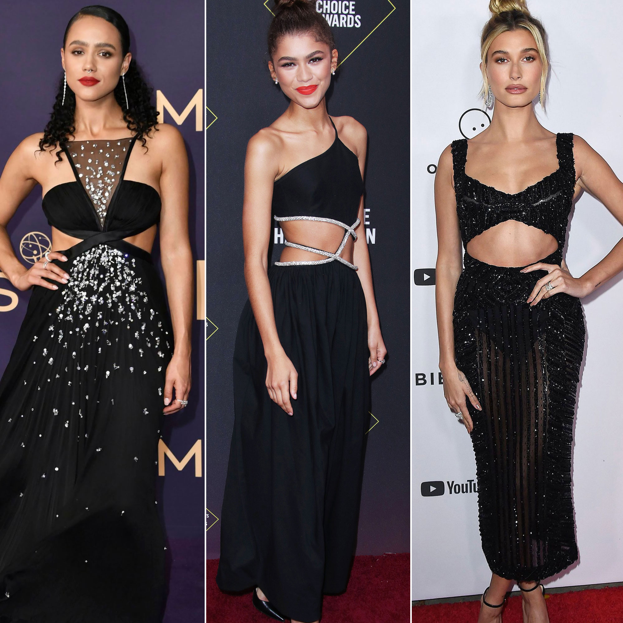 Celebs in Black Cut-Out Dresses From Tom Ford, Celine, More