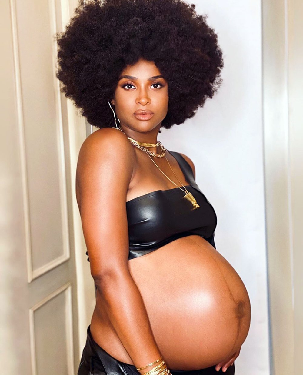 Ciara Shows Off Her Baby Bump and an Afro in This Epic Pic