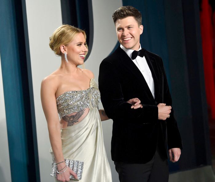 Colin Jost Blames Scarlett Johansson for Well-Placed Guitar on SNL