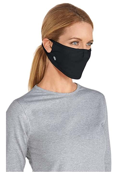 Coolibar UPF 50+ Men's Women's Blackburn UV Mask (Black)
