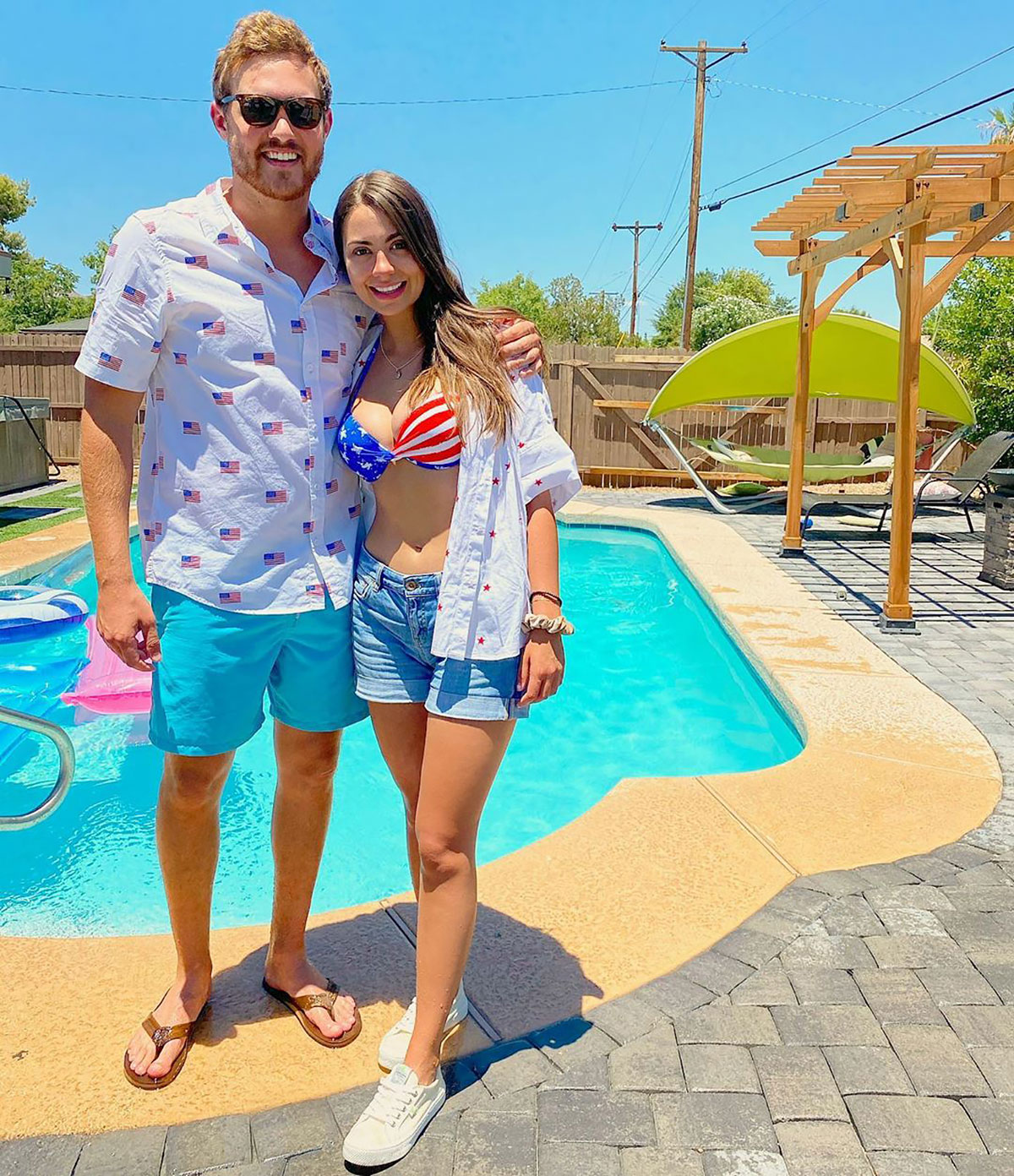Couple Goals! Kelley Flanagan and Peter Weber Match in Patriotic Ensembles