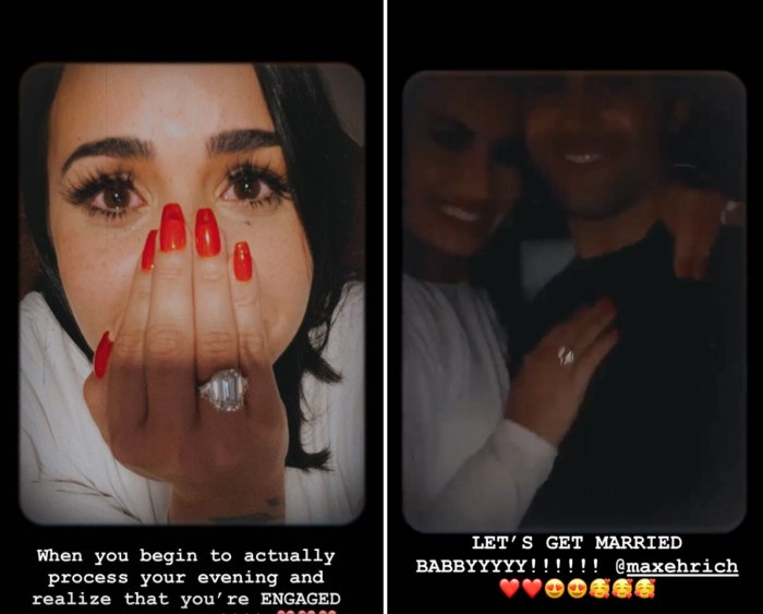 Demi-Lovato Max-Ehrich engaged