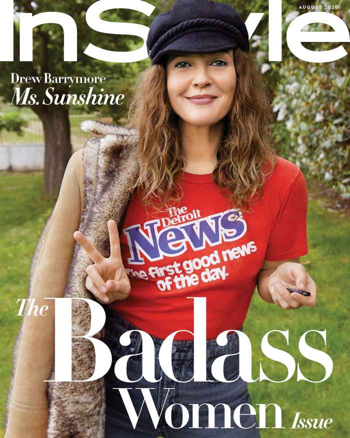 Drew Barrymore InStyle Cover August 2020