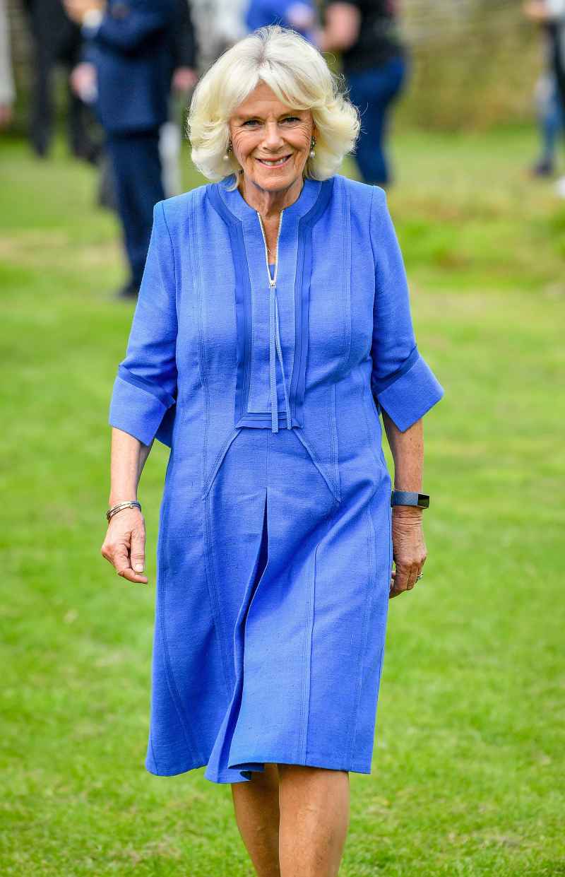 Duchess Camilla Dazzles in Bright Blue