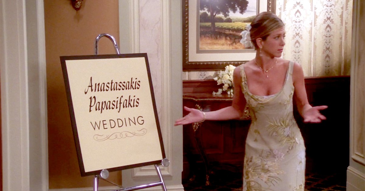 Friends' Famous Wedding Episode Included a Nod to Jennifer Aniston | Us Weekly Friends' Famous Wedding Episode Included a Nod to Jennifer Aniston | Us Weekly