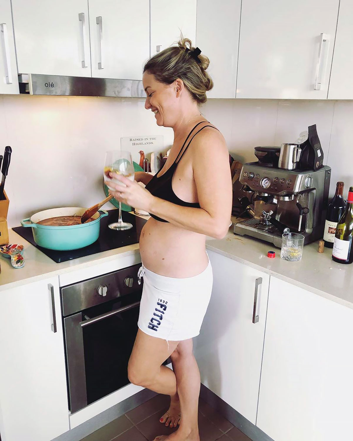 Below Deck's Pregnant Hannah Ferrier Denies Drinking Wine in Baby Bump...