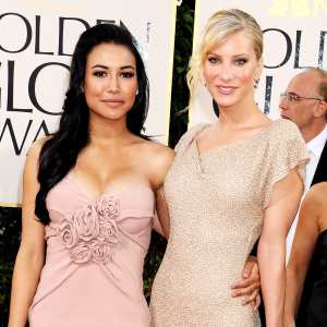 Naya Rivera and Heather Morris at Golden Globe Awards 2011 Heather Morris Isnt Done Honoring Glee Costar Naya Rivera's Legacy