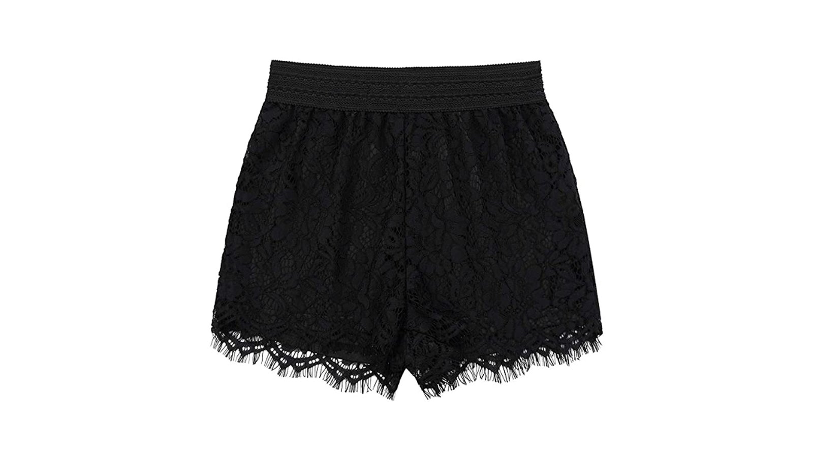 KGYA Women's Sexy Elastic High Waisted Crochet Lace Shorts