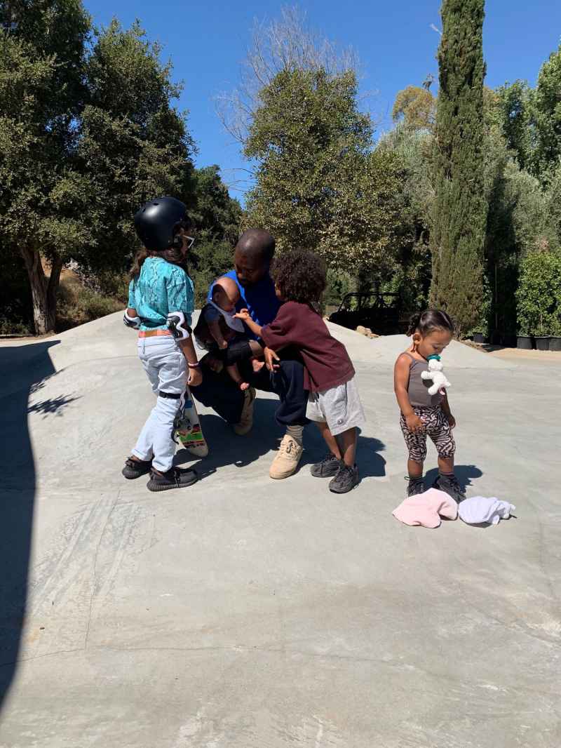 Kanye West Shares Photo With 4 Kids Following South Carolina Campaign Rally North, Psalm, Saint, and Chicago