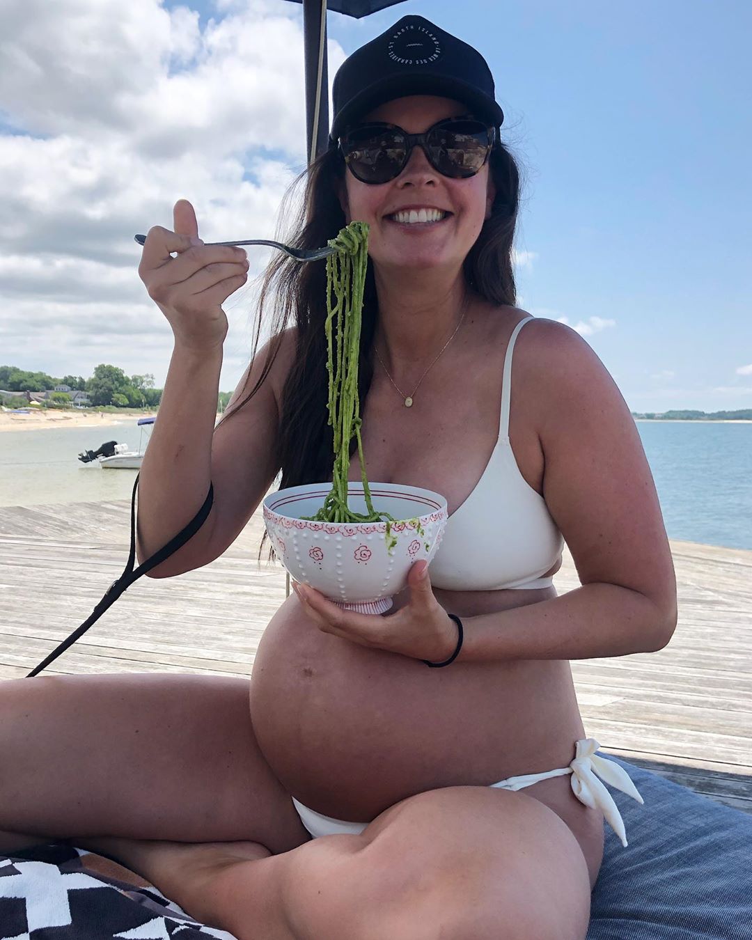 Pregnant Celebrities Show Off 3rd Trimester Baby Bumps in Bikinis