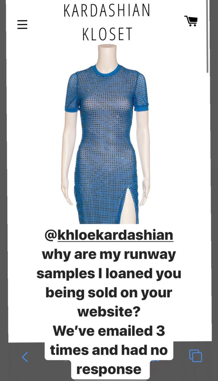 A Designer Accused Khloe Kardashian of Selling a Dress That Was Loaned