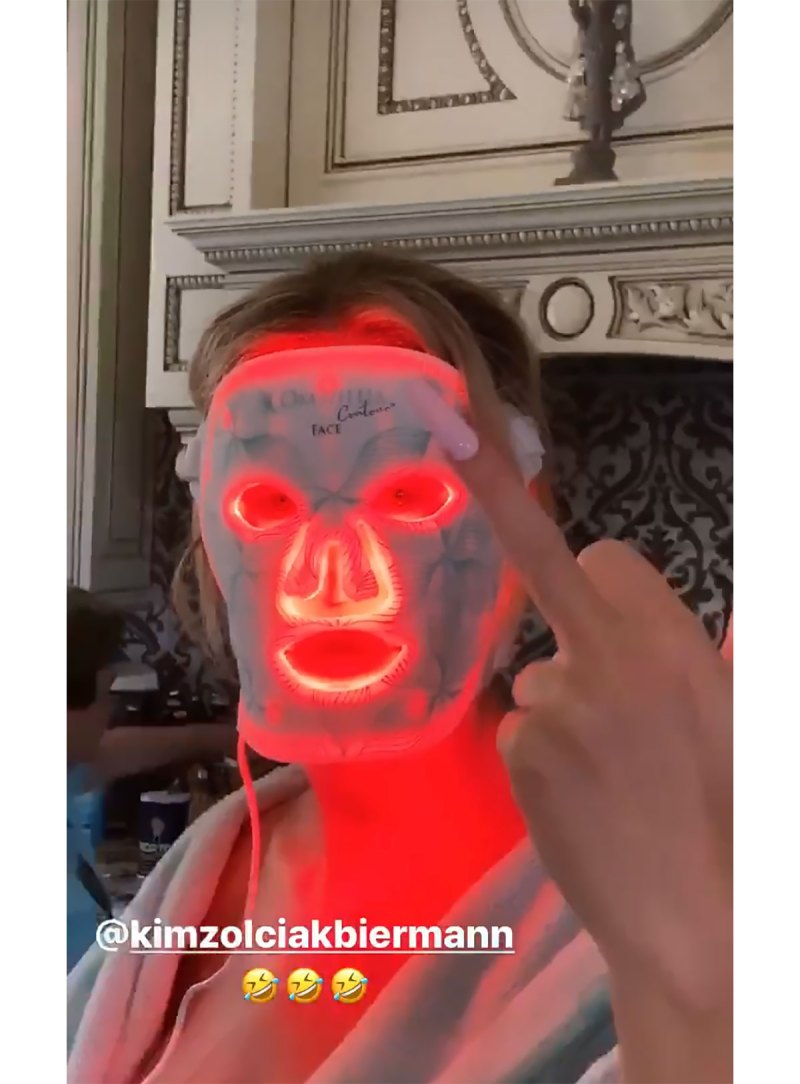 Kim Zolciak Looks Otherworldly in an LED Face Mask