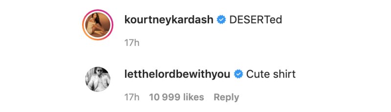 Kourtney Kardashian Scott Disick flirting on Instagram 5