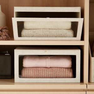 Linen Cambridge Drop-Front Sweater Box