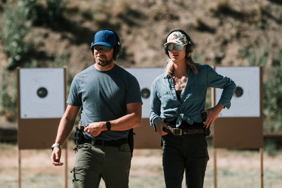 Meghan King Learns to Shoot a Gun With Her Christian Schauf