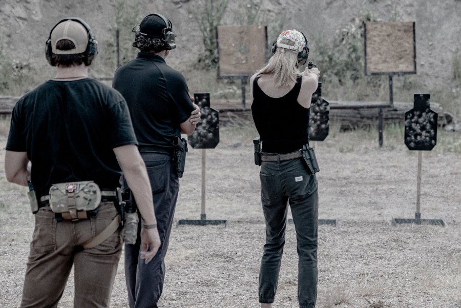 Meghan King Learns to Shoot a Gun With Her Christian Schauf