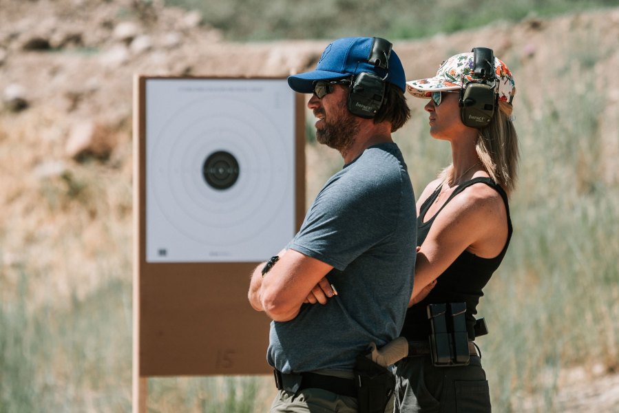 Meghan King Learns to Shoot a Gun With Her Christian Schauf