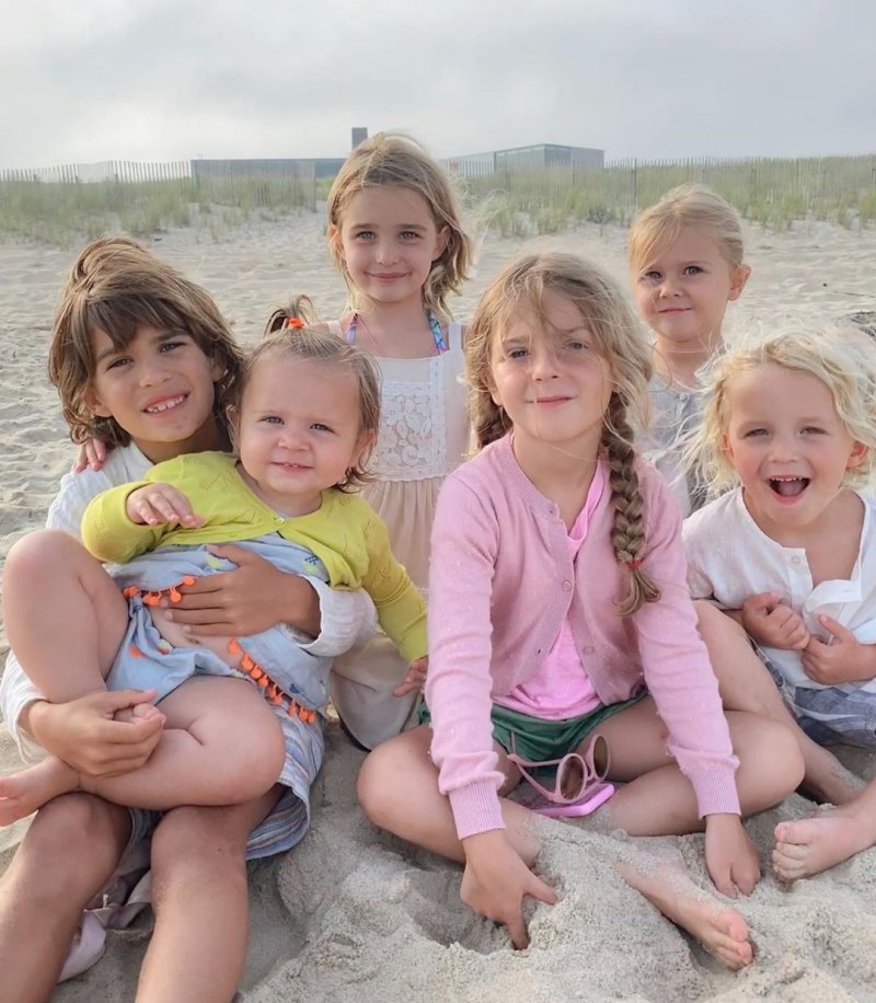 Molly Sims beach with kids
