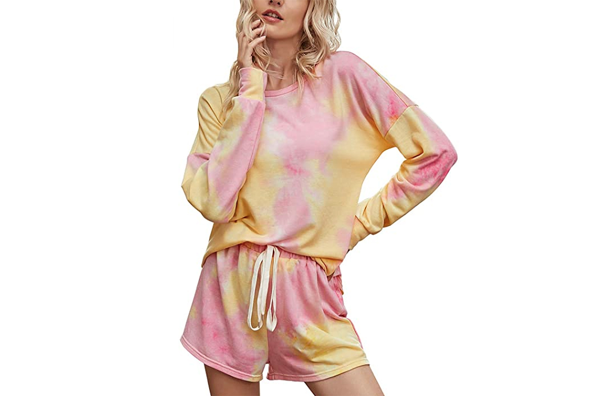 PRETTYGARDEN Women’s Tie Dye Printed Pajamas Set
