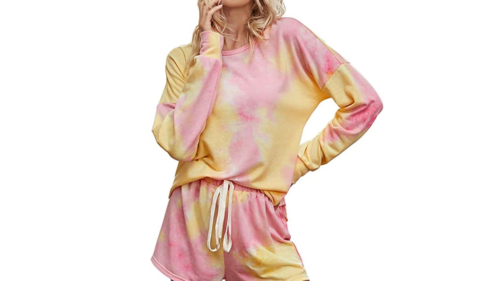 PRETTYGARDEN Women’s Tie Dye Printed Pajamas Set