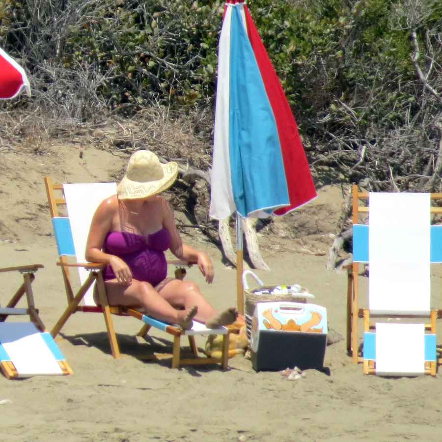 Pregnant Katy Perry Shows Growing Baby Bump at Beach With Orlando Bloom, Karlie Kloss and Joshua Kushner