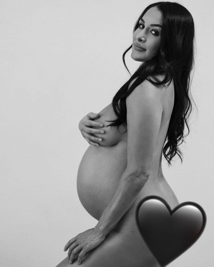 Pregnant Niki Bella Brie Bella Pose Nude Ahead Giving Birth Baby Bump Pics