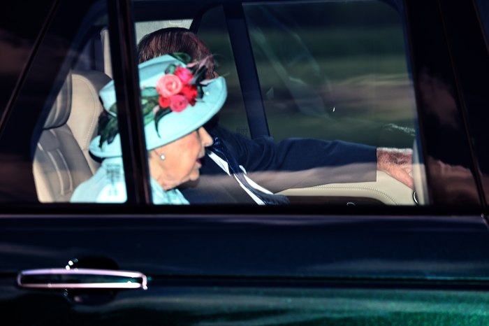 Prince Philip and Queen Elizabeth II arrive Beatrice wedding