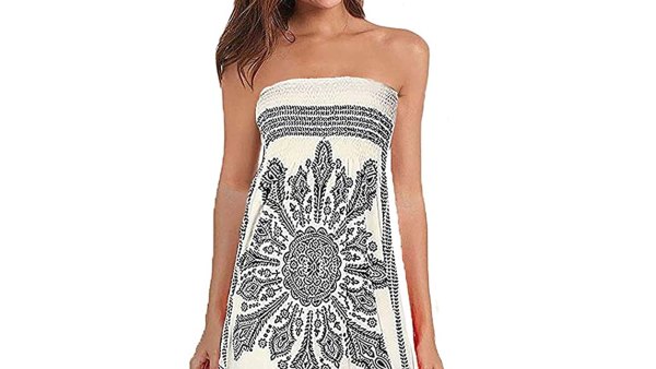 QegarTop Women's Summer Strapless Beach Dress