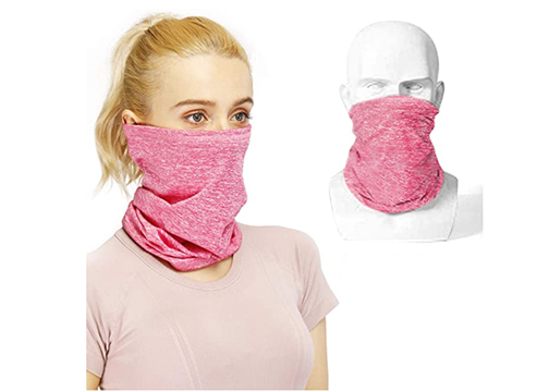 SBX 17 PCS Neck Gaiter with Carton Filters (Pink)