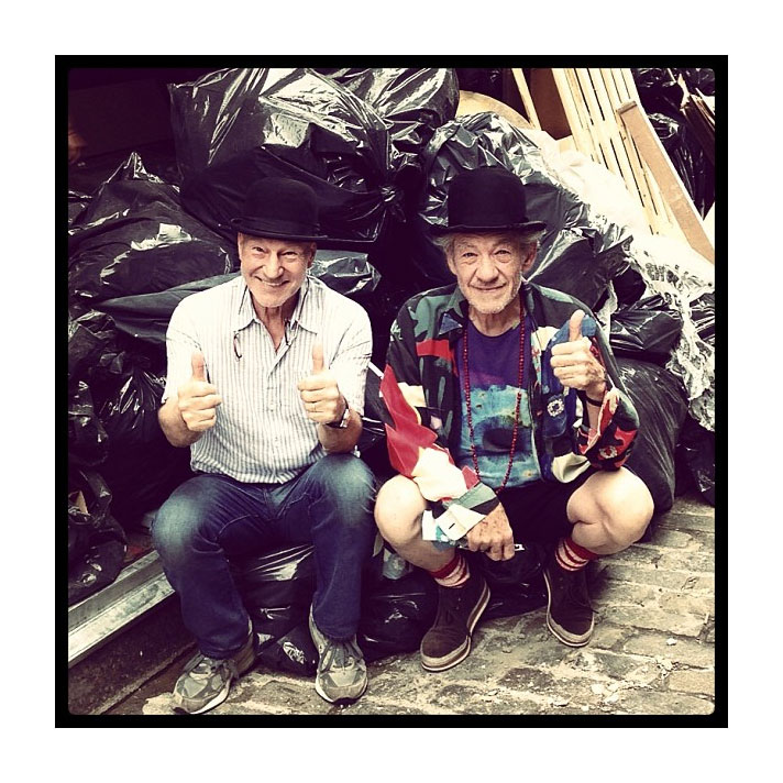 September 2013 Trash Rubbish Patrick Stewart and Ian McKellen BFF Moments