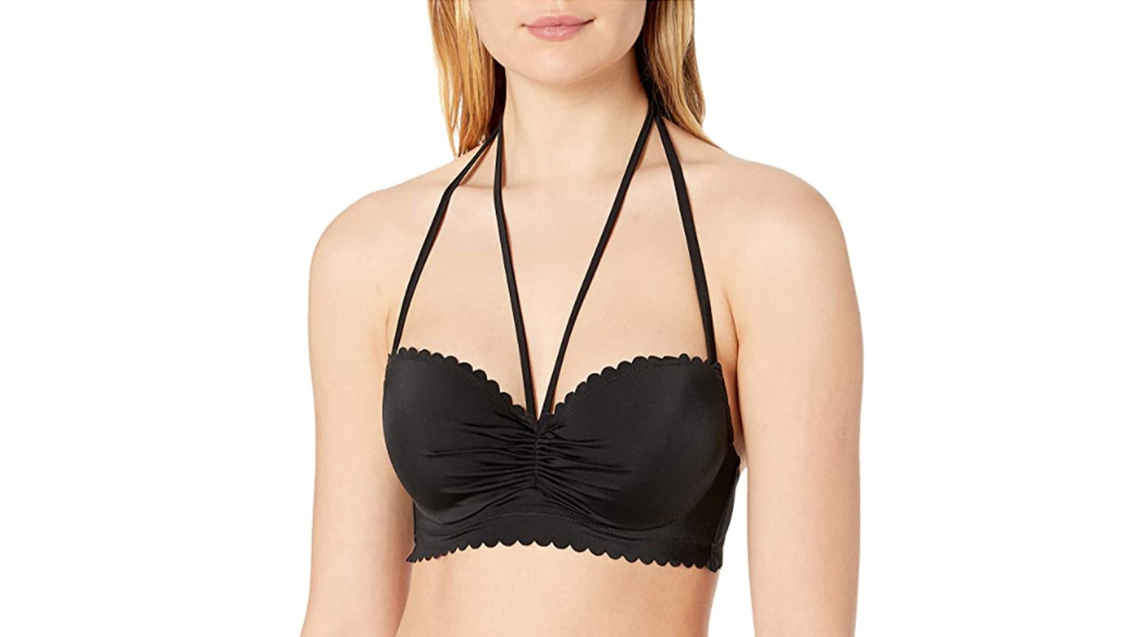 Smart & Sexy Women's Swim Secret Halter Bikini Top (Black Hue)