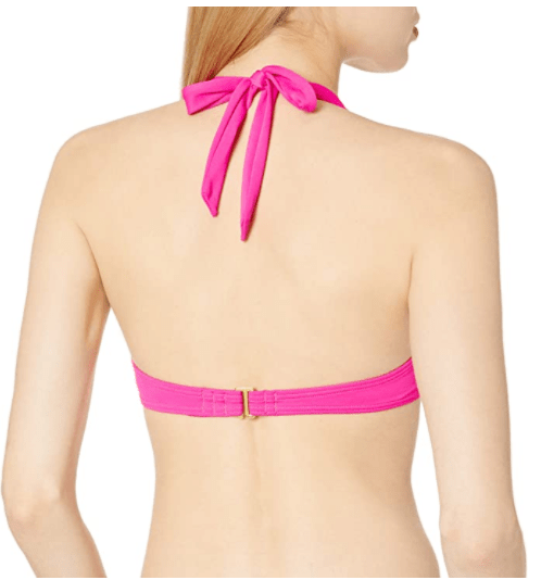 Smart & Sexy Women's Swim Secret Mega Push-up Halter Bikini Top (Fuchsia Sizzle)