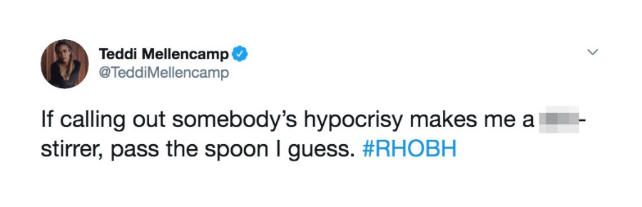 Teddi Mellencamp Twitter 05 Denise Richards Joking Strip Club RHOBH