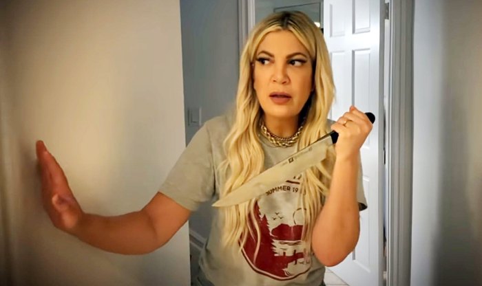 Tori Spelling Jokes About Being Disinherited Horror Spoof Video Charity