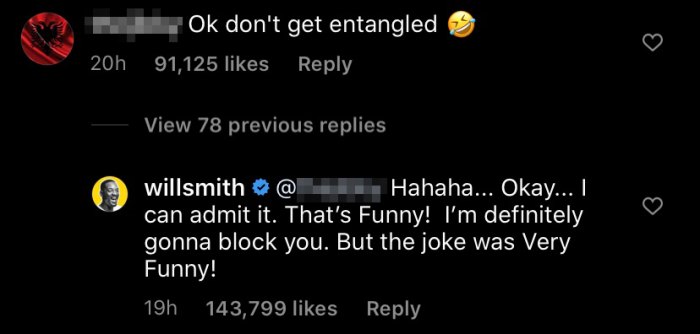 Will Smith entangled clapback
