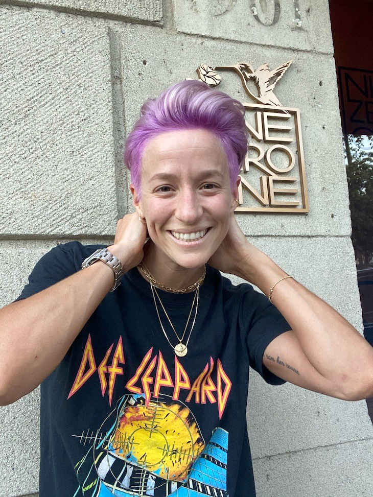 Megan Rapinoe Freshens Up Her Purple Strands