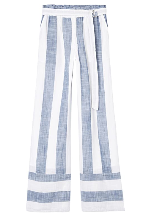 find. Women's High Waist Wide-Leg Wide Stripe Pants