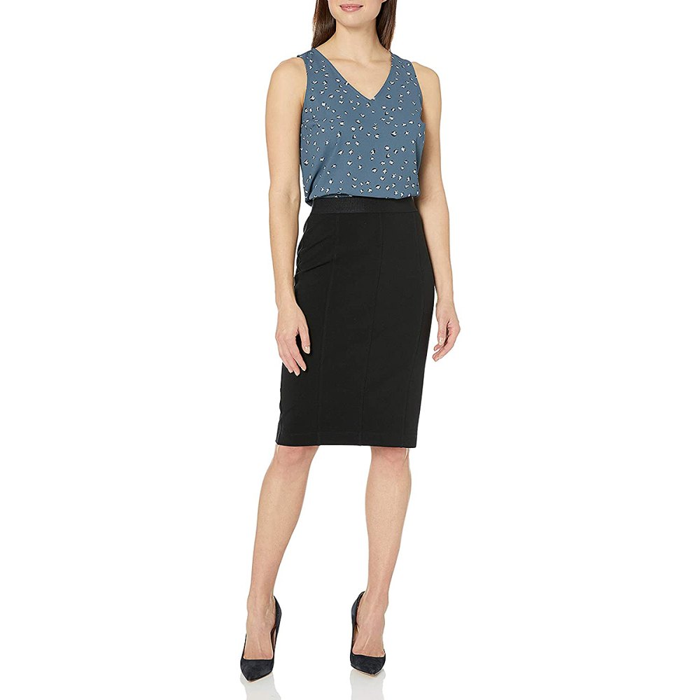 Lark & Ro Standard Sleeveless Layering Tank Top: Crew and V-Neck