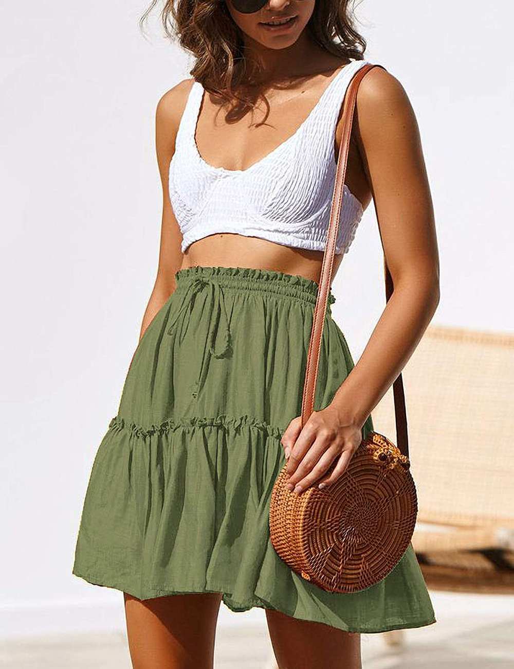 Relipop Flared Short Skirt