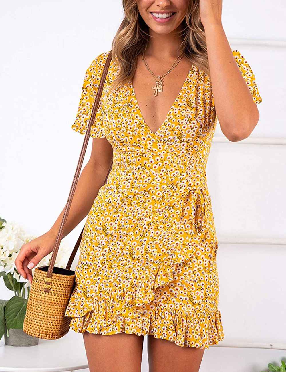 Relipop Summer Short Sleeve Print Dress