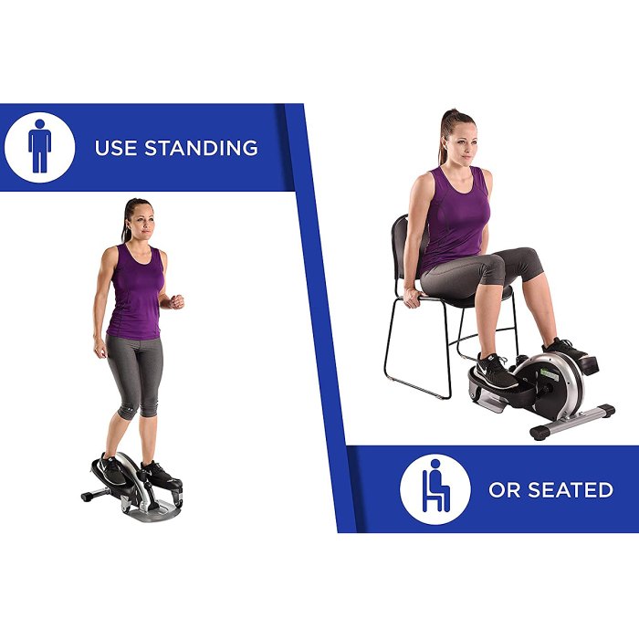 stamina under-desk elliptical strider sitting standing weight loss