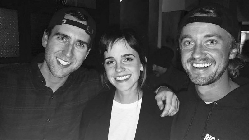 06 Matthew Lewis Emma Watson and Tom Felton April 2018 Harry Potter Stars Reunite Over the Years