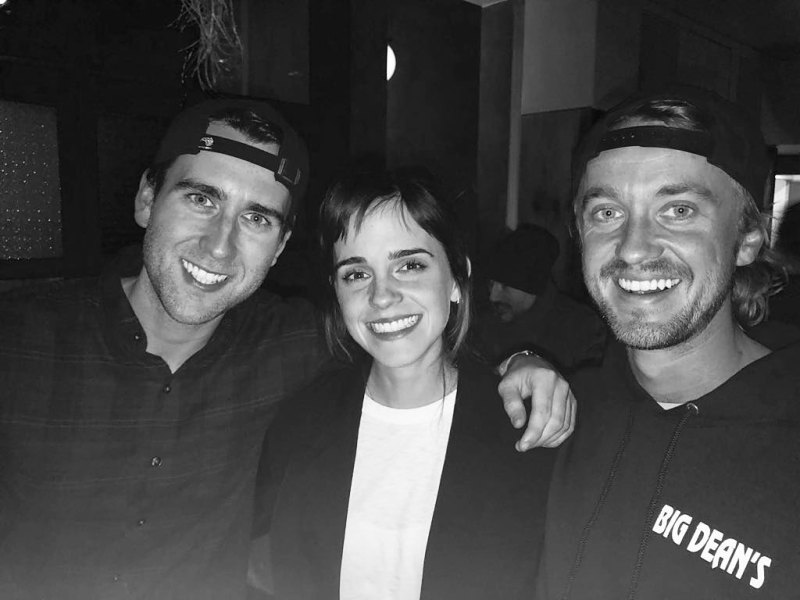 Matthew Lewis Emma Watson and Tom Felton Harry Potter Stars Reunite Over the Years
